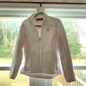 Spyder White Fleece Lined Coat -Breast Cancer Awar